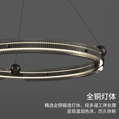 DecorBites™ Light Luxury Circle LED Living Room Chandelier