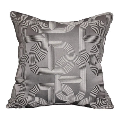 DecorBites™ Geometric Jacquard Cushion Cover | Modern Light Luxury Pillowcase | Decorative Home Accent