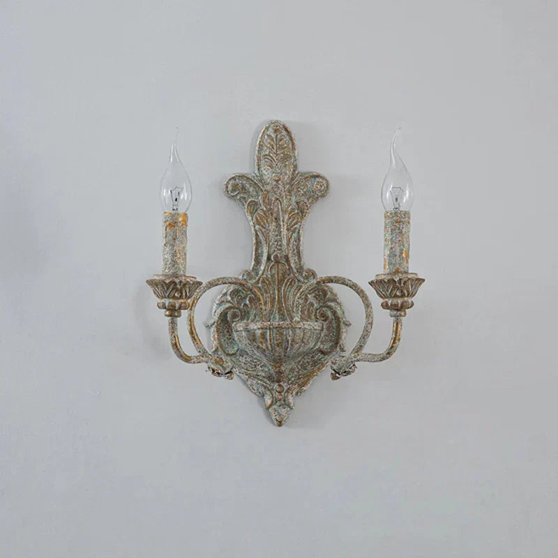 DecorBites™ Antique Iron Double Headed Wall Lamp | Retro Bedroom Bedside Corridor Living Room