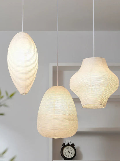 DecorBites™ Akari Noguchi Rice Paper Pendant Lights for Bedroom Tea/Living Room