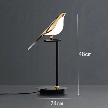 DecorBites™ Gold Magpie Bird Ceiling Chandelier: Modern Home Interior Lighting for Living Dining Kitchen