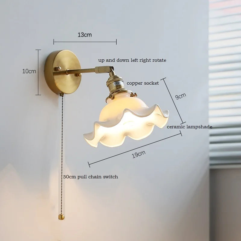 DecorBites™ Ceramic LED Wall Light for Home Indoor Decor Bedroom Bathroom Mirror
