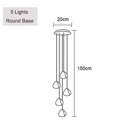 DecorBites™ Crystal Ball Chandelier: Long Adjustable Staircase Pendant Light perfect for Home & Restaurant
