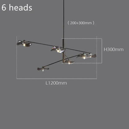 DecorBites™ Lotus Leaf Glass Ceiling Chandelier for Bedroom Living Room Hall Lighting
