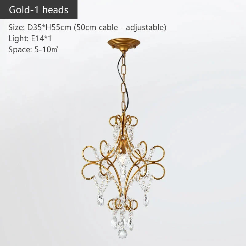 DecorBites™ Iron Crystal Chandelier: Modern Luxury Industrial Style for Home Living/Dining Room