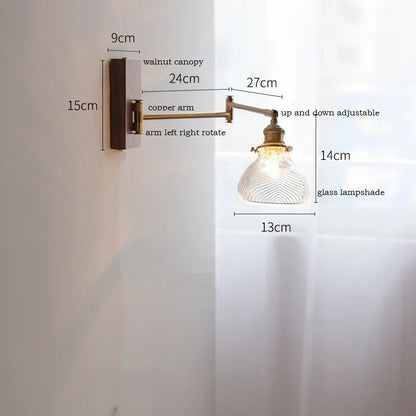 DecorBites™ Ceramic LED Wall Light with Copper Arm, Modern Design, Up Down Lampshade