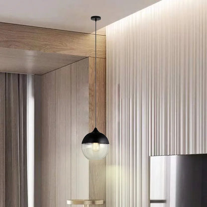 DecorBites™ Black Glass Pendant Lights: Modern Nordic Chandelier for Dining Room, Kitchen, Bedroom, and Restaurant