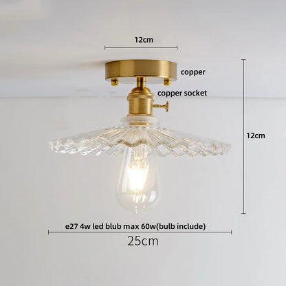 DecorBites™ Copper Canopy LED Ceiling Lamp Modern Nordic Flower Acrylic Light Fixtures