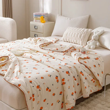 DecorBites™ Cooling Summer Blanket | Soft & Breathable Natural Plant Comforter