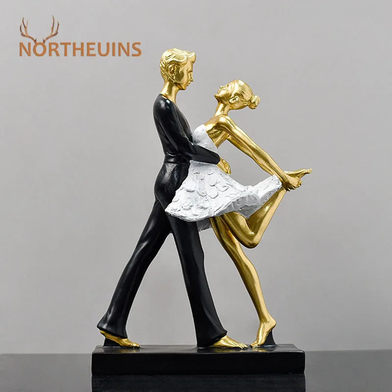 DecorBites™ Ballet Dance Girl Double Statue for Home Decor and Desktop Accessories