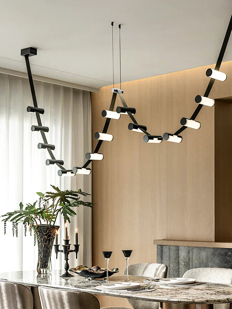 DecorBites™ Black Leather Pendant Light for Dining Room Home Decor