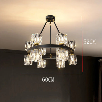 DecorBites™ Crystal Chandelier for Living and Dining Room Lighting