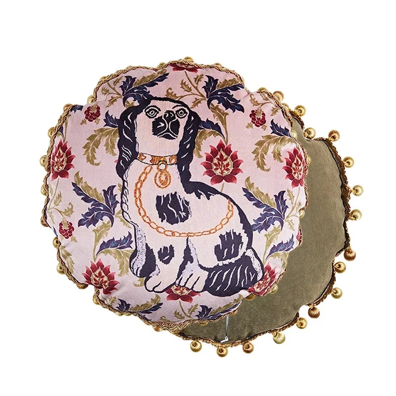 DecorBites™ Cat Print Velvet Cushion Cover