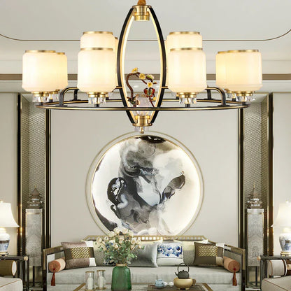 DecorBites™ Luxe Jade Chandelier for Living Room and Villa Hall