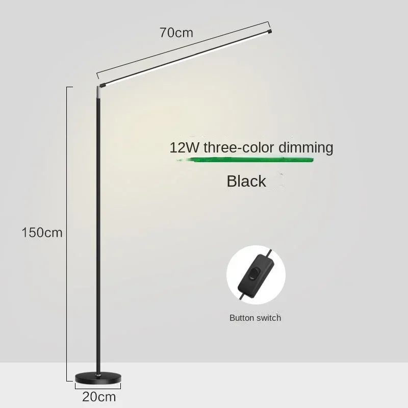 DecorBites™ LED Floor Lamp: Super Bright Minimalist Reading Fixture for Living Room and Bedroom