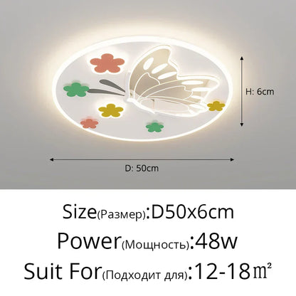 DecorBites™ Cloud Airplane Chandelier: Modern Kids Bedroom Ceiling Lights