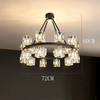 DecorBites™ Crystal Chandelier for Living and Dining Room Lighting