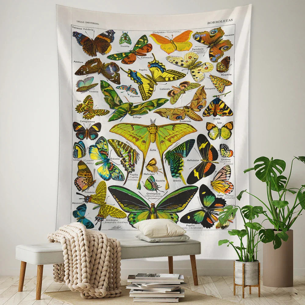 DecorBites™ Cactus & Mushroom Girl Tapestry - Hippie Boho Psychedelic Wall Art Decor