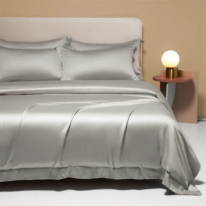 DecorBites™ 120S Natural Fabric Bedding Set Summer Cooling Fitted Sheet Skin Friendly Bedclothes