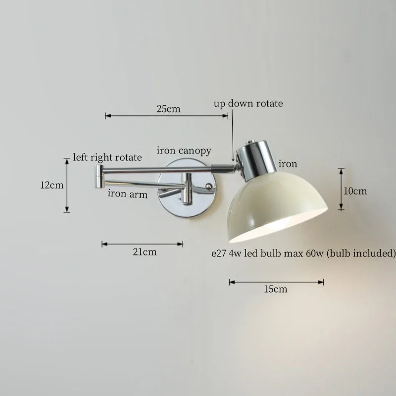 DecorBites™ Black Iron LED Wall Sconce for Home Decor - Modern Nordic Style
