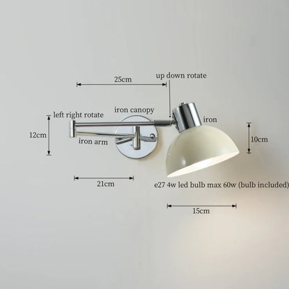 DecorBites™ Black Iron LED Wall Sconce for Home Decor - Modern Nordic Style