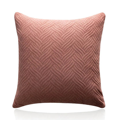 DecorBites™ Blue Wave Crimping Quilted Cushion Cover for Home Sofa Bed Decor