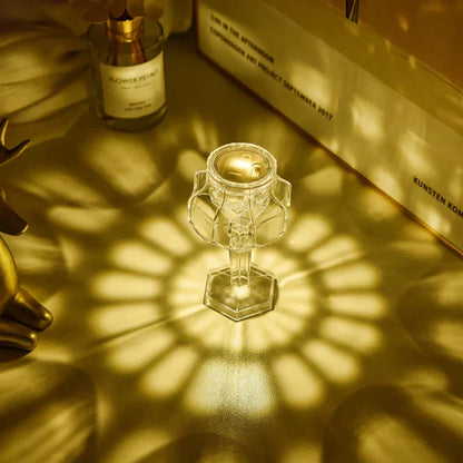 DecorBites™ Crystal Diamond LED Night Light Table Lamp for Bedroom Reading