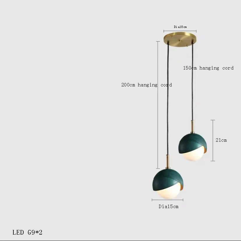 DecorBites™ Blue Copper Chandelier Pendant Light for Kitchen Island & Restaurant