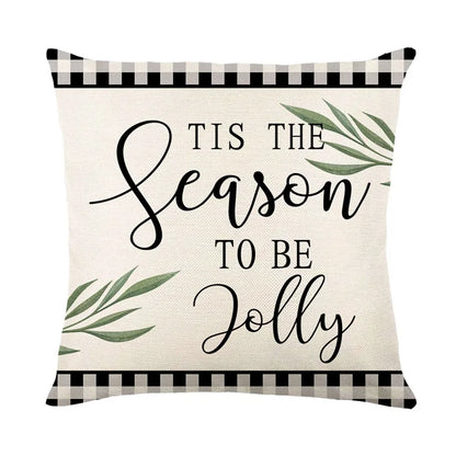 DecorBites™ Christmas Snow Elk Pillow Cover for Festive Home Decor