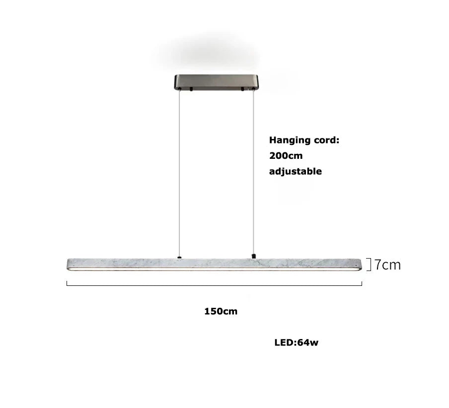 DecorBites™ LED Natural Marble Hanging Chandelier for Dinning Room