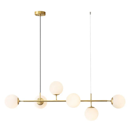 DecorBites™ Glass Ball LED Pendant Light in Golden Finish for Modern Home Decor.
