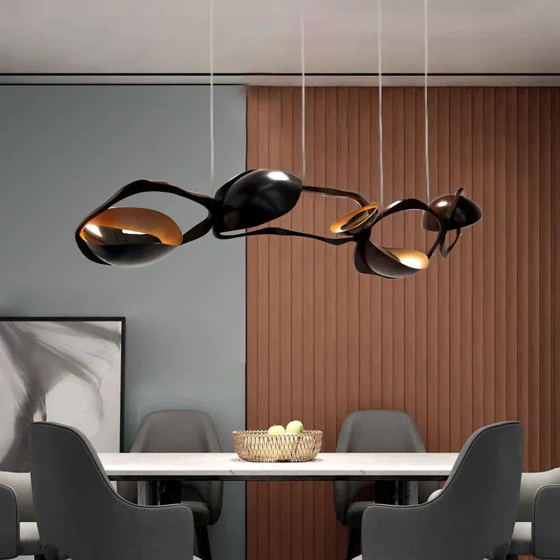 DecorBites™ Black Stainless Steel Chandelier LED - Modern Luxury Design for Living Room