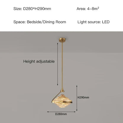 DecorBites™ Gold LED Pendant Lamp: Modern Luxury Style for Bedroom, Living Room, Dining Room