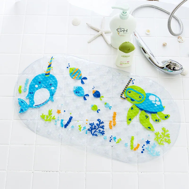 DecorBites™ Cartoon Non-Slip Bathroom Mat with Suction Cup for Child Bathtub Eco-Friendly