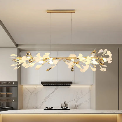 DecorBites™ Ginkgo Leaf Pendant Chandelier for Nordic Romantic Living Room Decor
