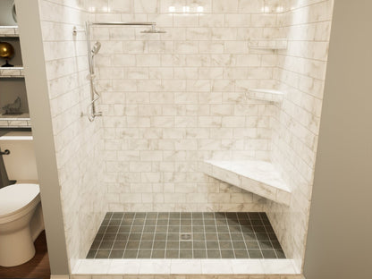 The Original™ Deluxe 48" x 48" Shower Conversion Kit with Orange Waterproof Board