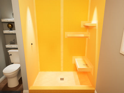 The Original™ Deluxe 48" x 48" Shower Conversion Kit with Orange Waterproof Board