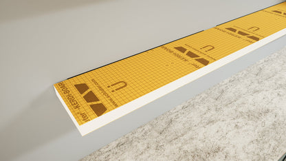 The Original™ Ready-to-Tile Free Floating Shelf with Orange Waterproof Board
