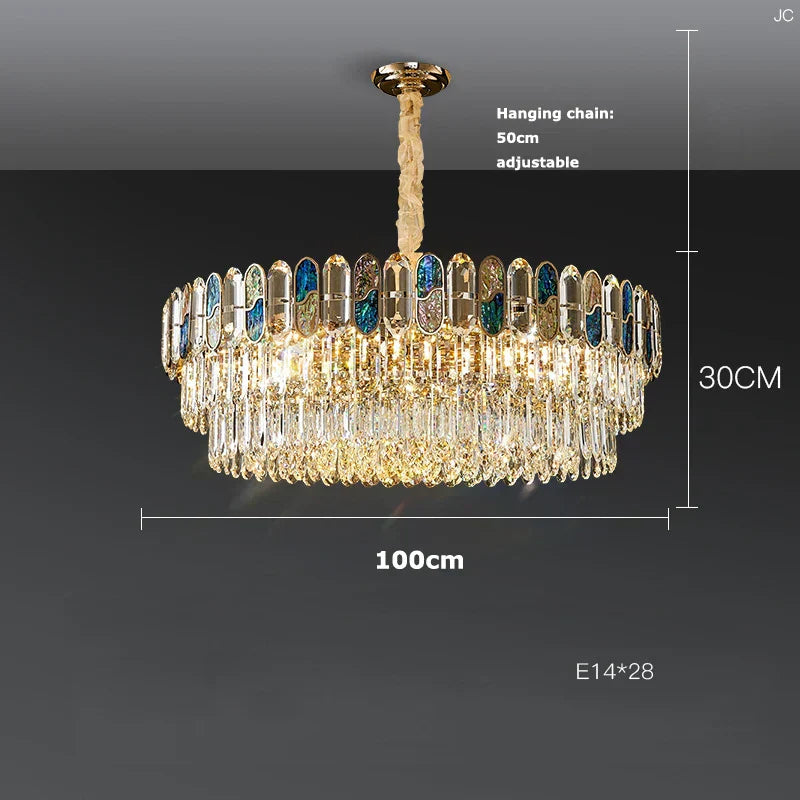 DecorBites™ Crystal Chandelier LED Lighting for Living Room