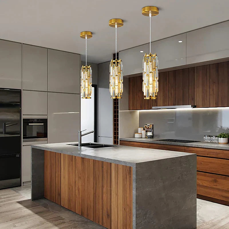 ™ Gold Crystal Chandelier: Elegant Dining Room Pendant Lighting