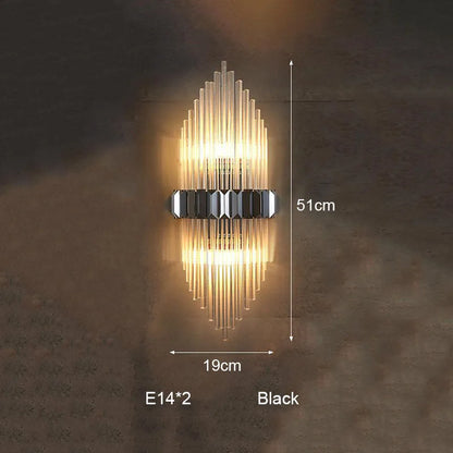 DecorBites™ Crystal Strip LED Wall Lamp for Living Room, Bedroom, Study, Balcony Lighting