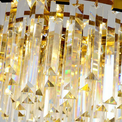 DecorBites™ Gold Black Crystal Chandeliers LED Ceiling Light for Luxe Living & Hospitality
