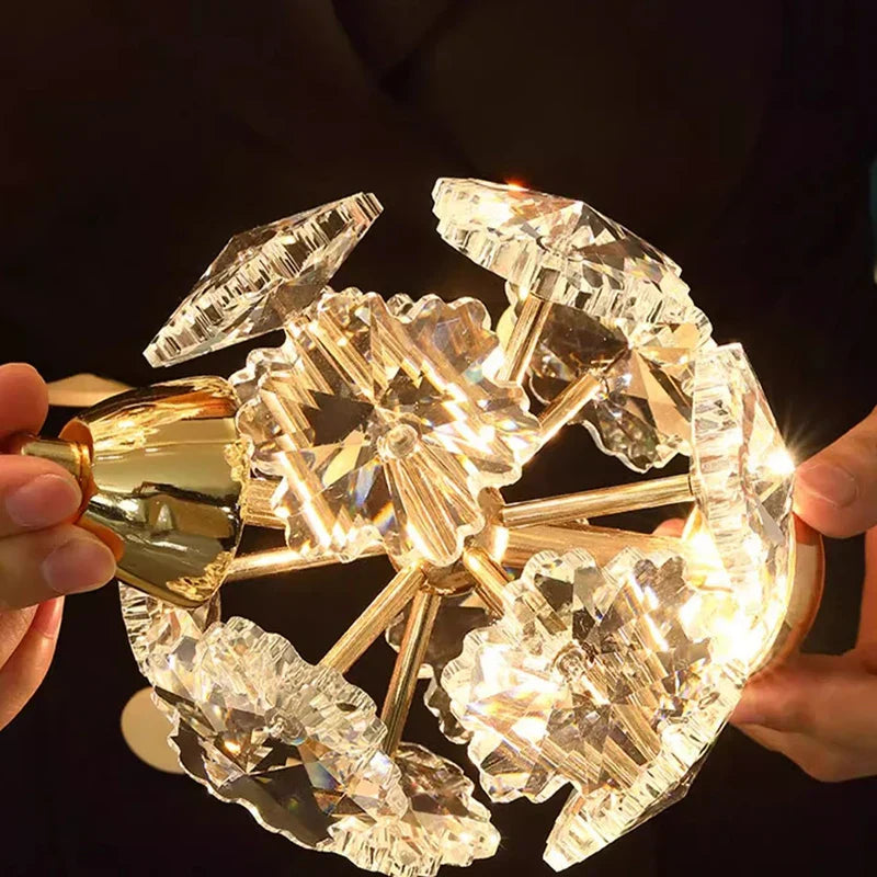 DecorBites™ Crystal Chandelier Stair Pendant Lamp Living Room Interior Lighting