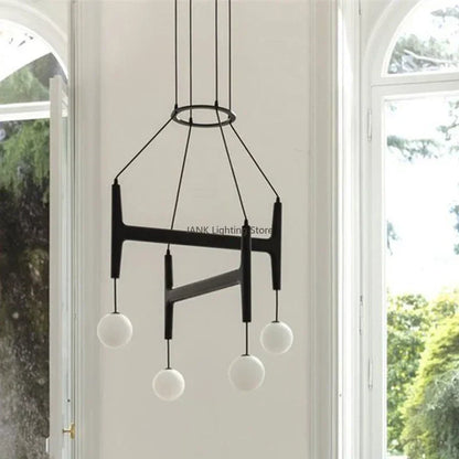 DecorBites™ ASTRA Wood Pendant Light Multi Head LED Chandelier Interior Decor Lamp