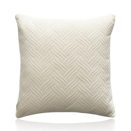 DecorBites™ Blue Wave Crimping Quilted Cushion Cover for Home Sofa Bed Decor