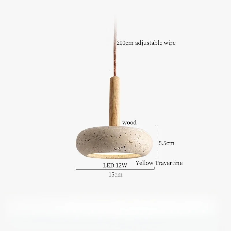 DecorBites™ Black Travertine LED Pendant Lamps: Nordic Modern Home Decoration Interior Hanging Light