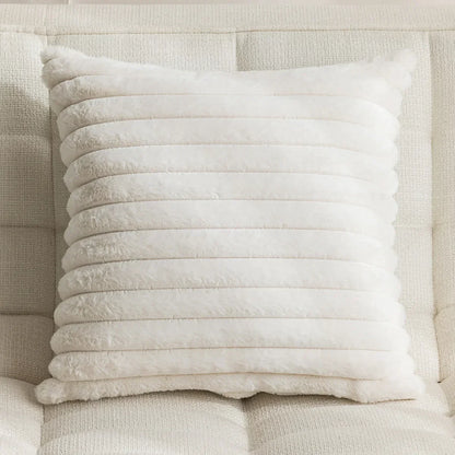 DecorBites™ Geometric Jacquard Embroidered Pillow Cover in Modern Minimalist Black and White Style