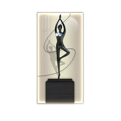 Abstract Figure Luminous Canvas Painting Wall Lamps by DecorBites™