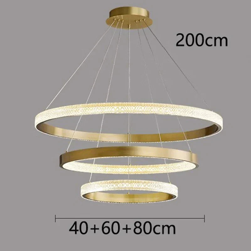 DecorBites™ Crystal Chandelier for Living and Dining Room, Luxury Pendant Light for Home Décor