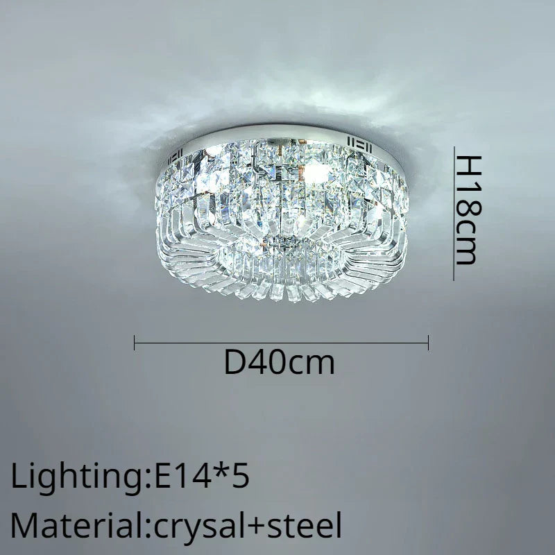 DecorBites™ Crystal Ring LED Ceiling Lamp: Modern Luxury for Home Décor